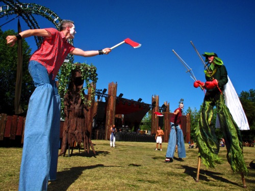 Giant Flower takes on LumberJack Giant Flower takes on LumberJack